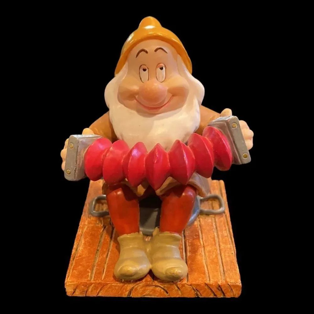 Vintage Sneezy Playing the Accordion Dwarf